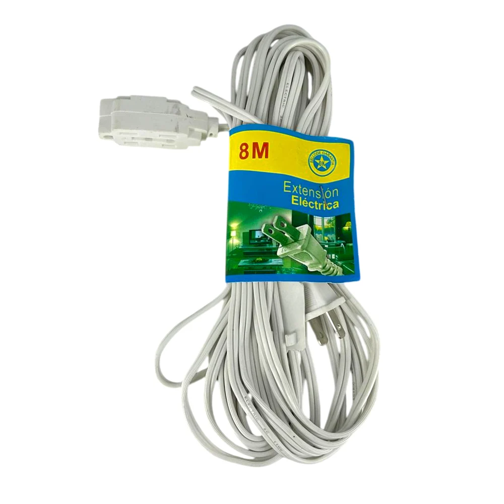 Extensión eléctrica con 3 tomacorrientes para interior de 8m / tl43296