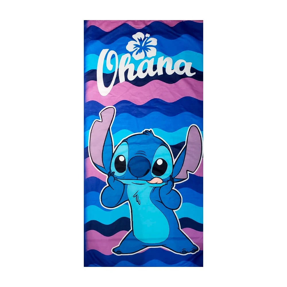 Toalla rectangular multifuncional de microfibra o algodón con estampado de stitch 80x145cm o 74x147cm, variedad de modelos