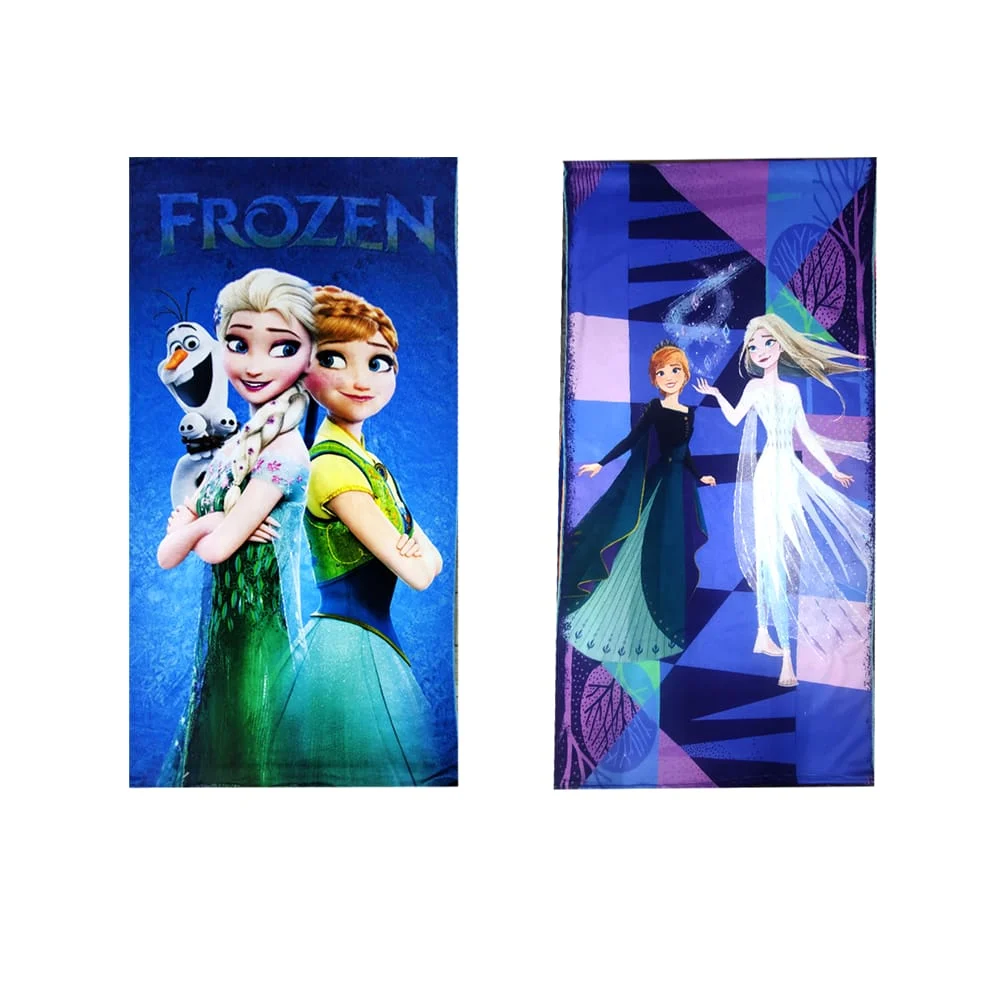 Toalla rectangular multifuncional de microfibra o algodón con estampado de frozen 80x145cm o 74x147cm, variedad de modelos