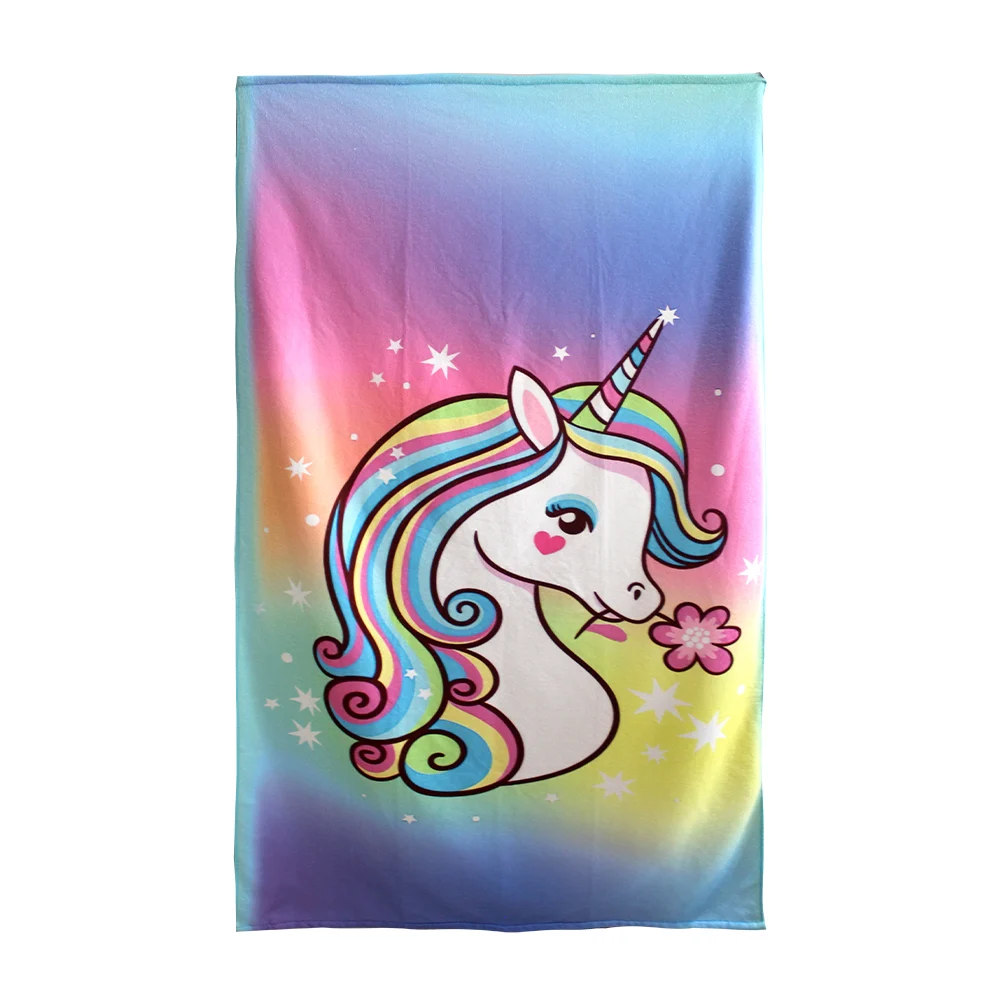 Toalla rectangular multifuncional de microfibra con estampado de unicornio, 80x145cm, variedad de modelos