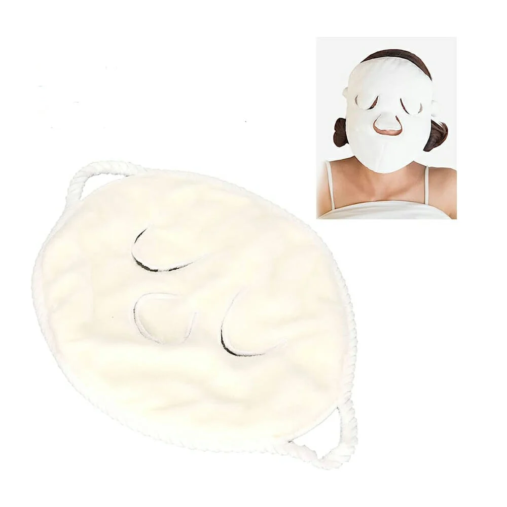 Toalla facial transpirable con 3 agujeros de compresa fría y caliente reutilizable / s26-08