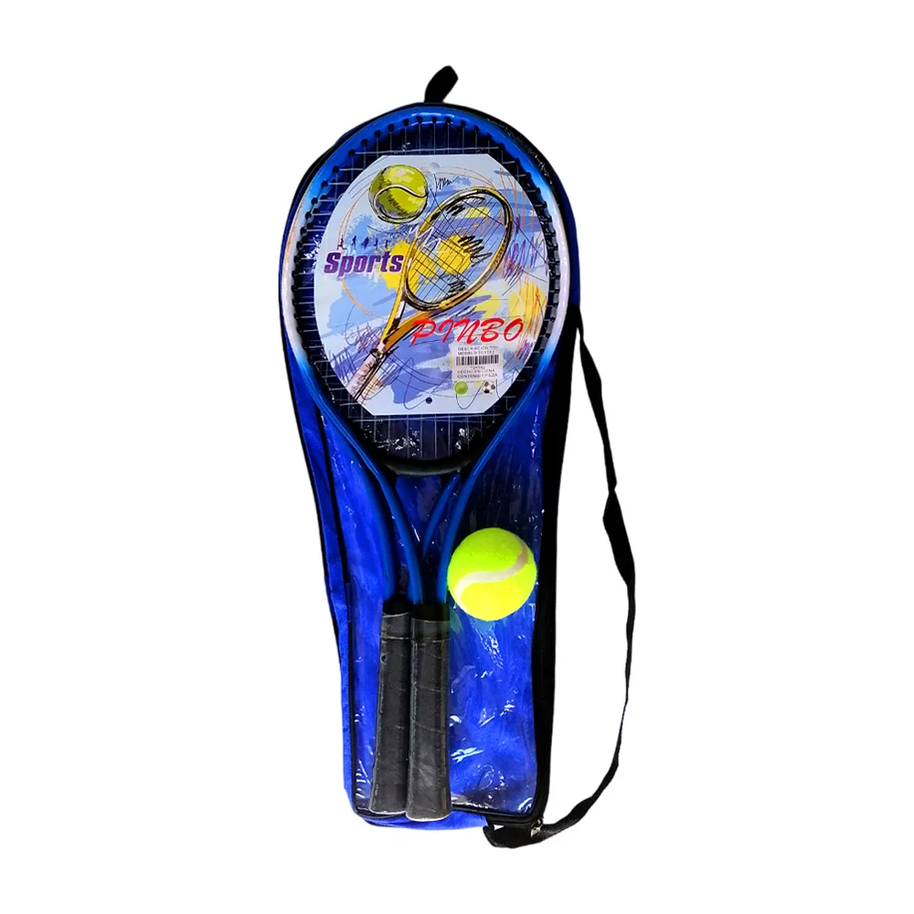 Paquete con 2 raquetas y pelota para tenis, variedad de colores / sports pinbo