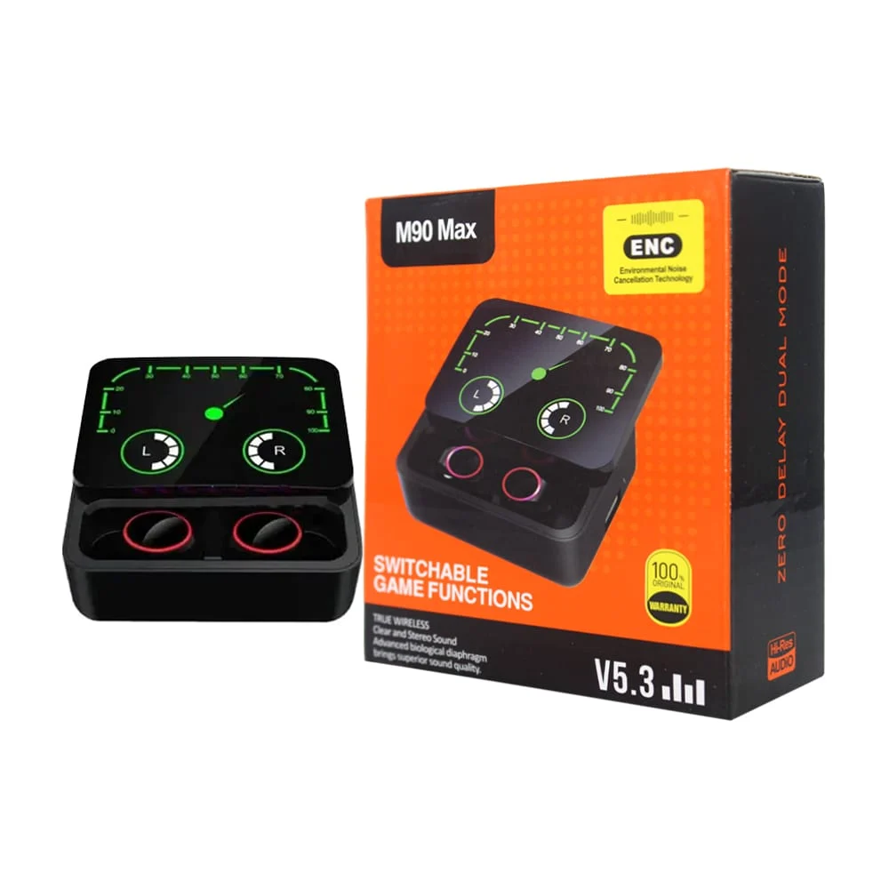 Audífonos inalámbricos bluetooth m90 max con estuche de indicador de carga / m90 max