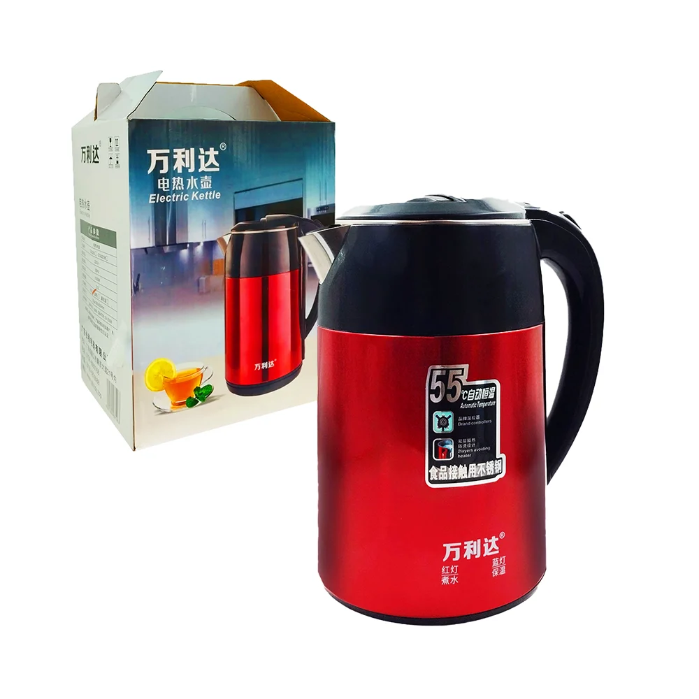 Hervidor de agua eléctrico, tipo jarra de acero inoxidable con capacidad 2.5l / cc6225b