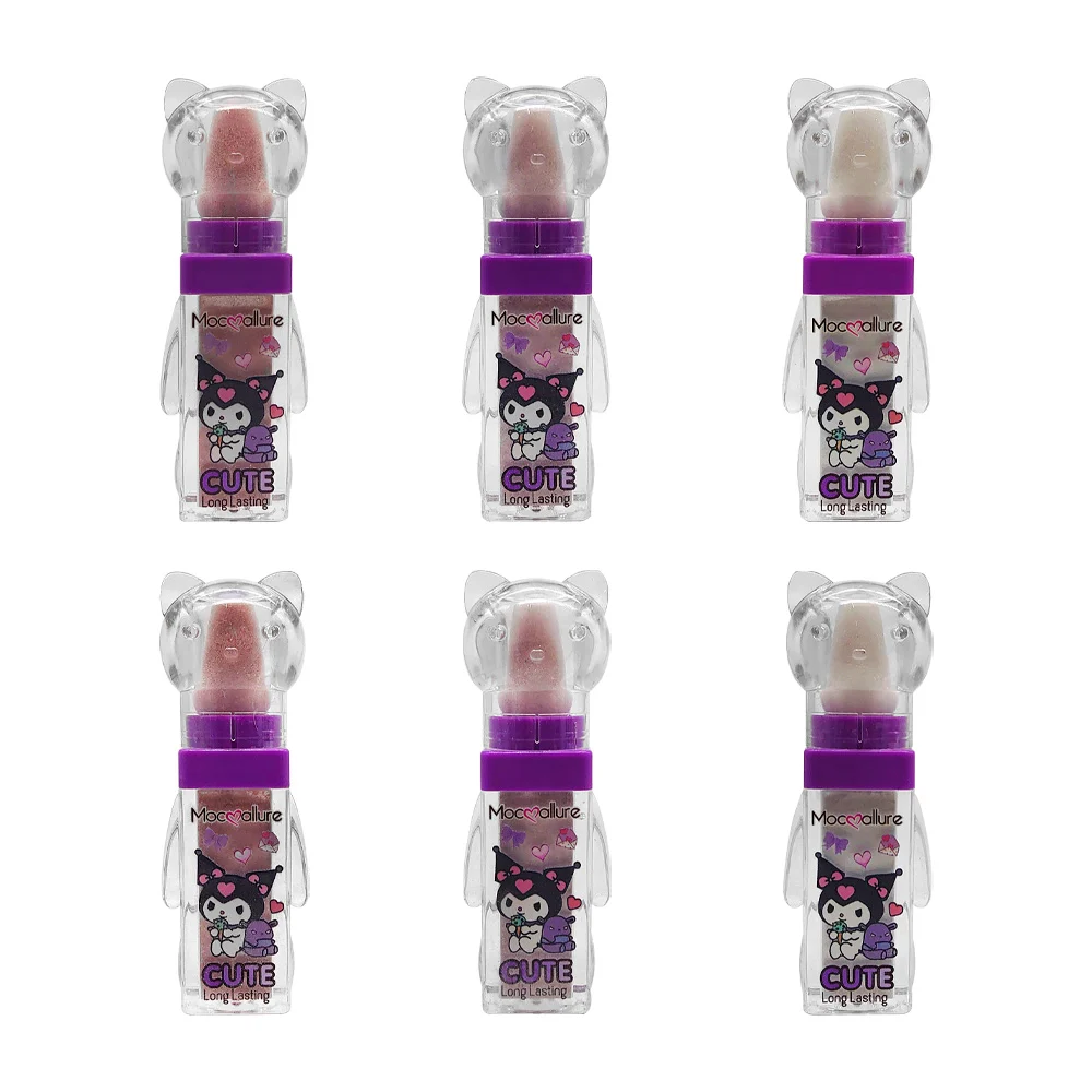 1pza Iluminador polvo de hadas con aplicador de esponja + estampado de personaje animado y tapadera en forma de animales, variedad de modelos y tonos / mocmallure / cute / shine / ts-2045
