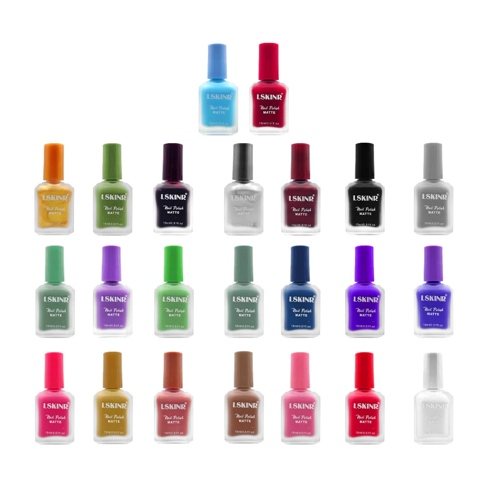 Esmalte lskinr de 15ml en tono matte para uñas, variedad de colores / nail polish