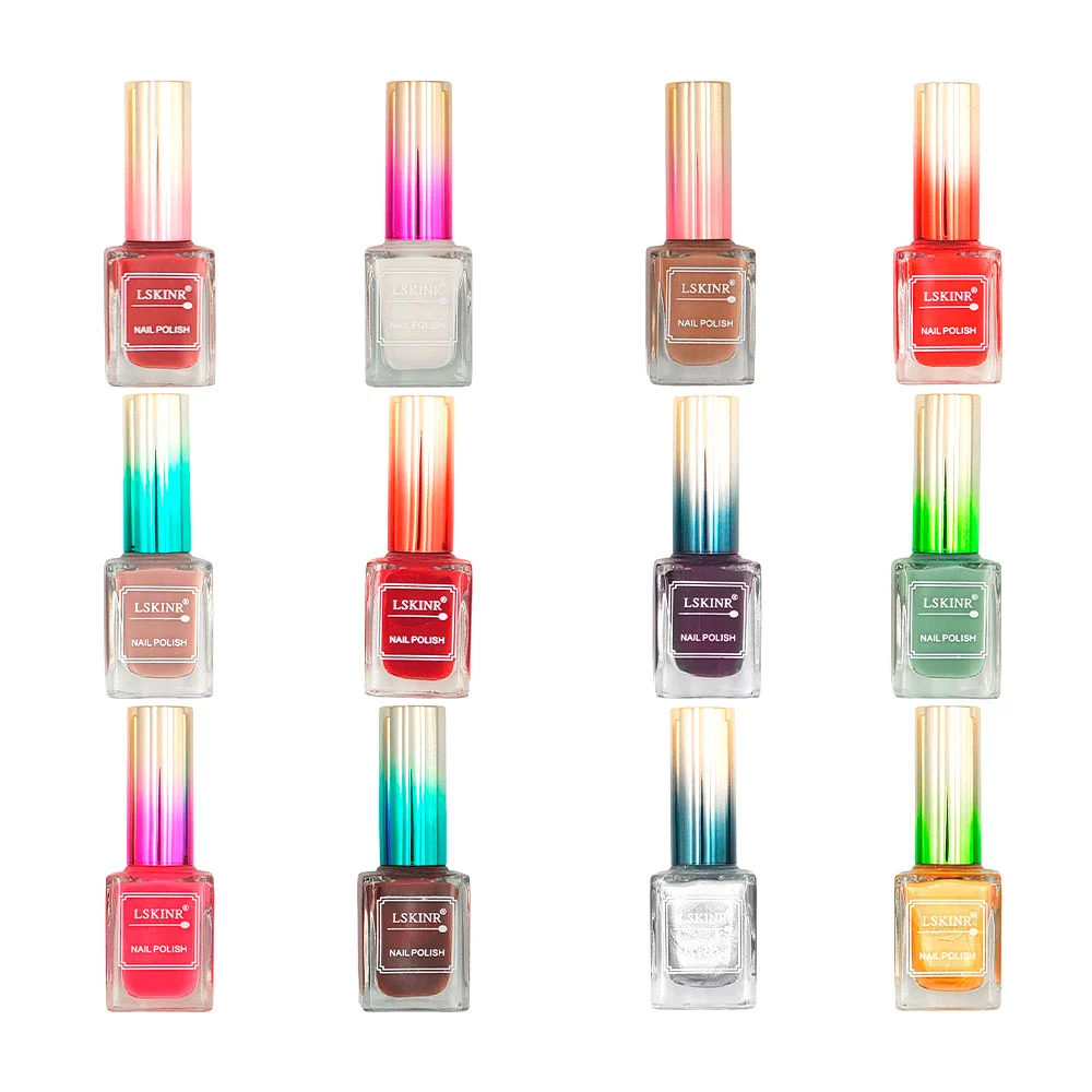 Esmalte para uñas, con tapa metálica bicolor, variedad de tonos / nail polish / esmalte lskinr