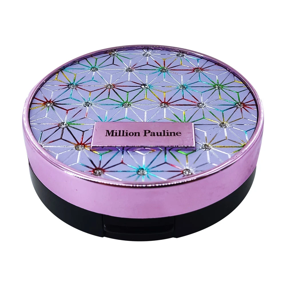 1pza Polvo compacto con 2 tonos, esponja aplicadora de maquillaje y espejo 30g / million pauline
