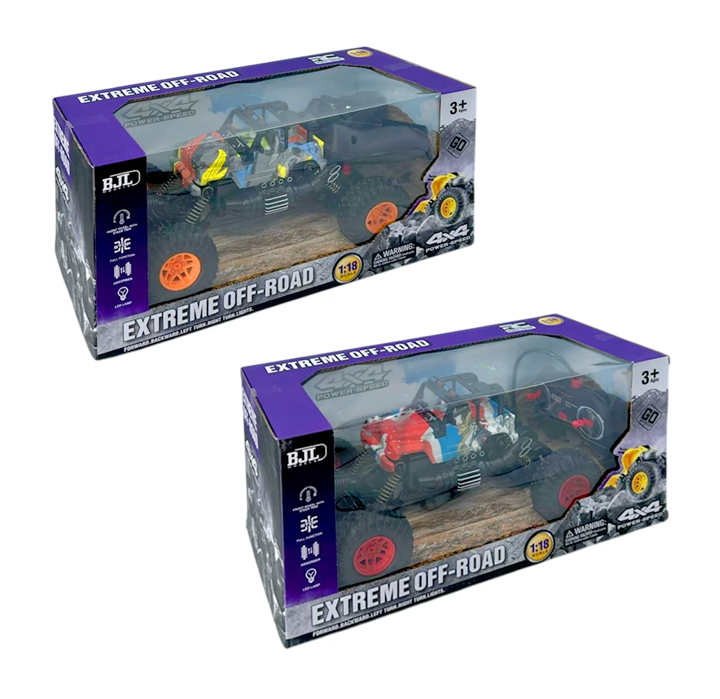Carro monster 4x4 a control remoto con escala 1:18 y luces / extreme off-road / ts61314