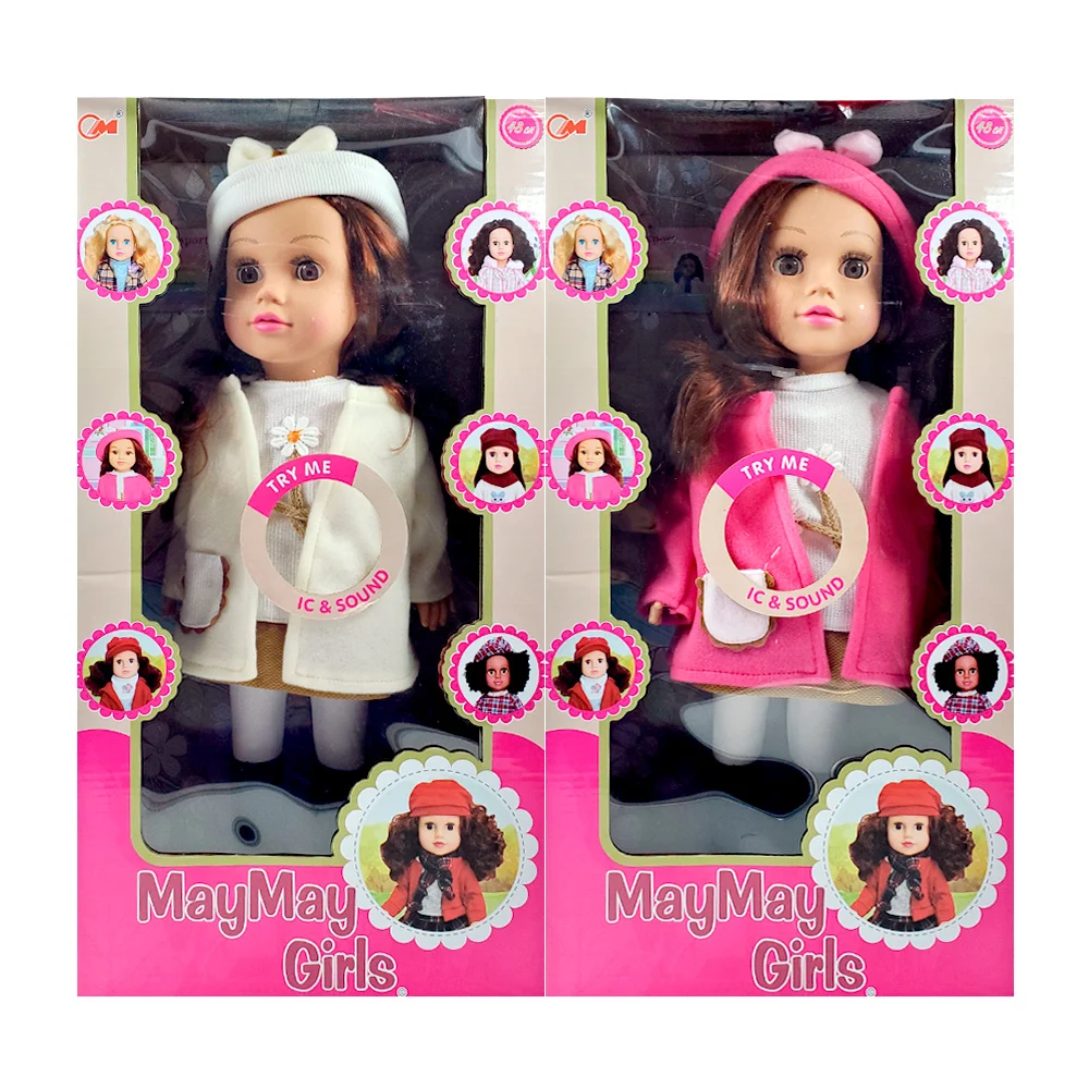 Muñeca may may girls con sonido, ropa de invierno, abre y cierra los ojos, 48cm, variedad de modelos / 219-j / ts74702