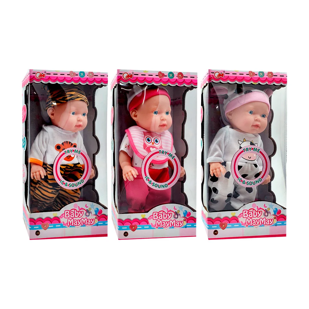 Muñeca baby may may tipo nenuco con sonido y mameluco de animales, variedad de modelos / 299-q / ts75195