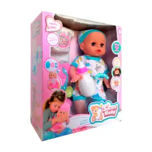 Muñeca nenuco con sonido + plato para comer, biberon, pañal y cubiert…