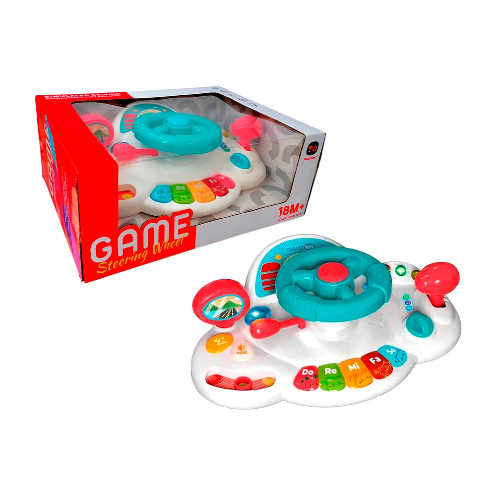 Volante interactivo de juguete con luz y sonido / game steering wheel / ts85721
