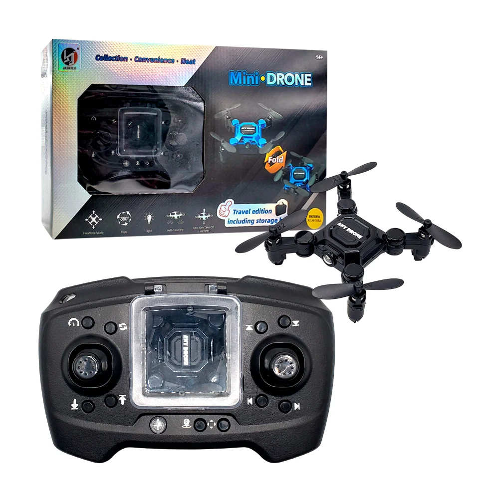 Mini dron plegable con luces led y control remoto, variedad de colores / mini drone