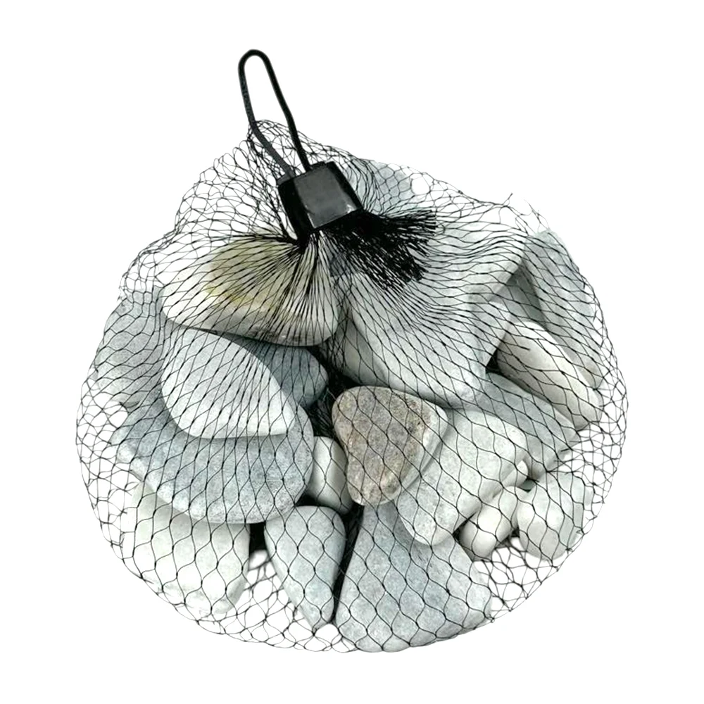 Bolsa de red con piedras de diversos tamaños para decoración, variedad de colores / tt787