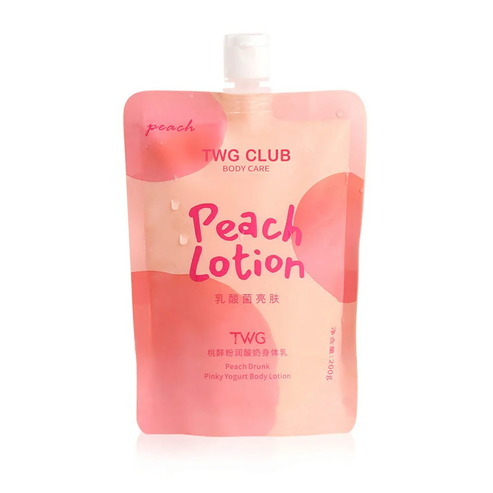 Loción corporal de durazno en crema para hidratar y refrescar 200g / twg club body care