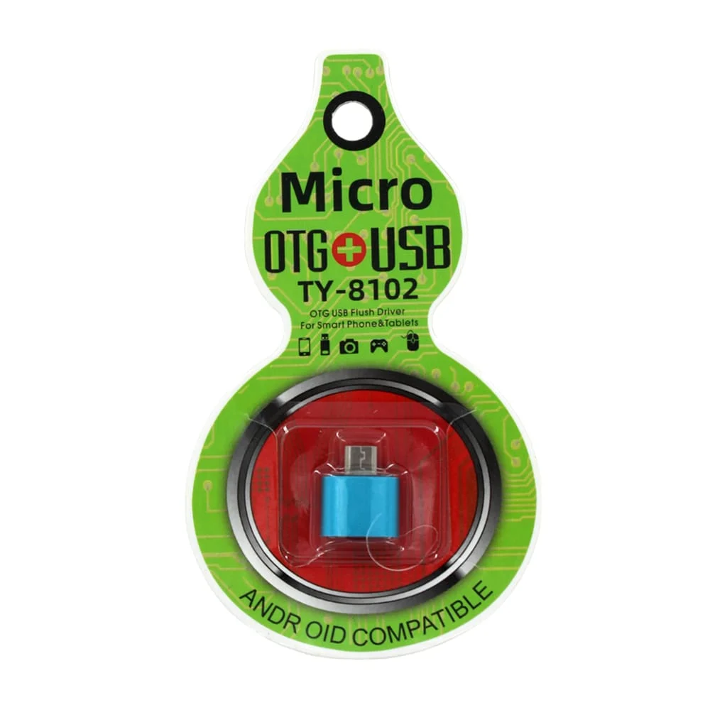Adaptador otg de entrada usb a micro tipo v8 compatible con android / ty-8101