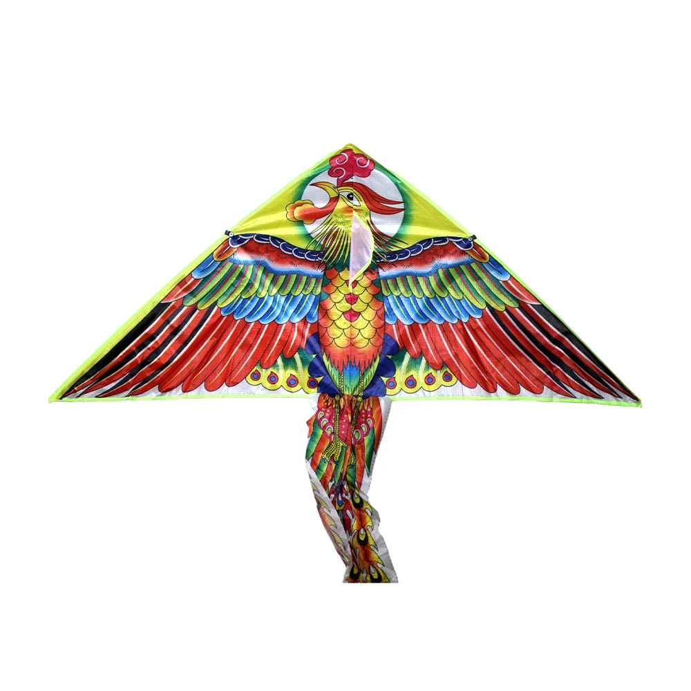 1pza Papalote cometa con cola larga 140cm diseño de ave fénix / gallo / ty358593
