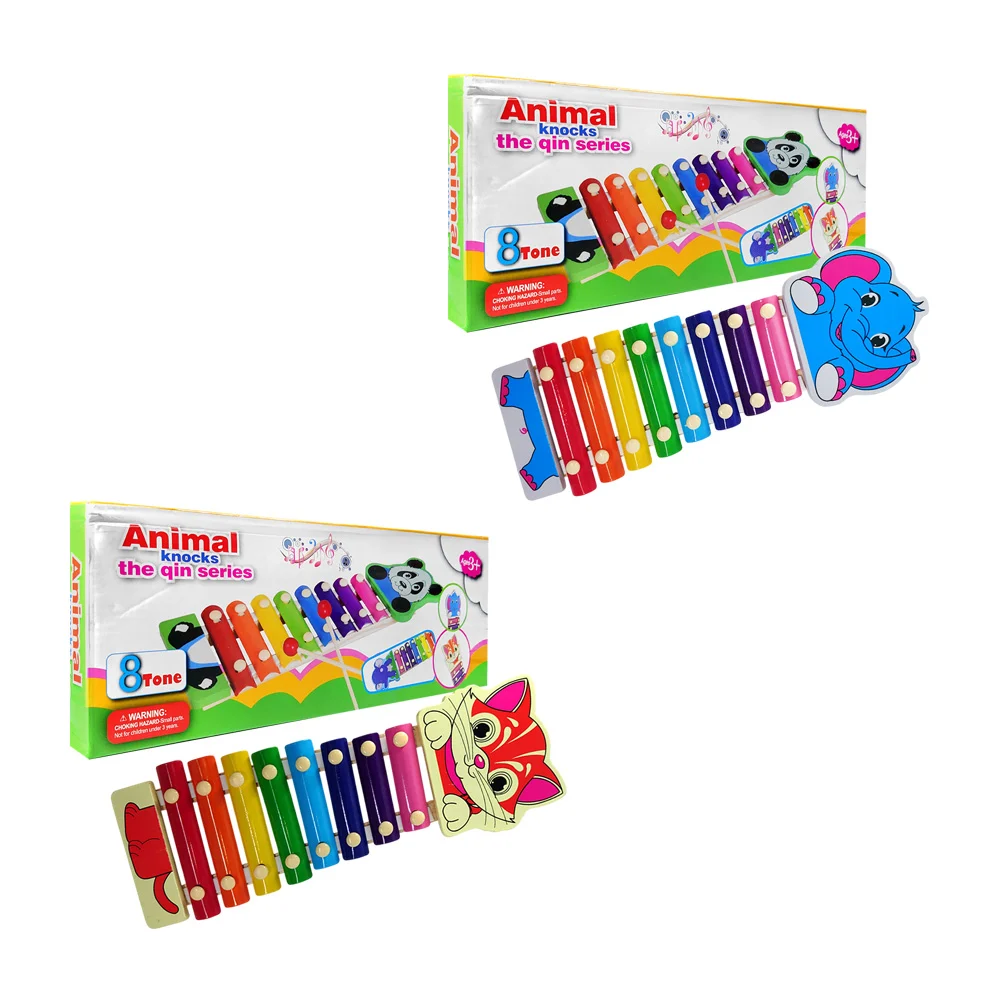 Marimba xilófono de madera con 8 tonos y diseño de animal, 33cm, variedad de modelos / animal knocks / ty359756