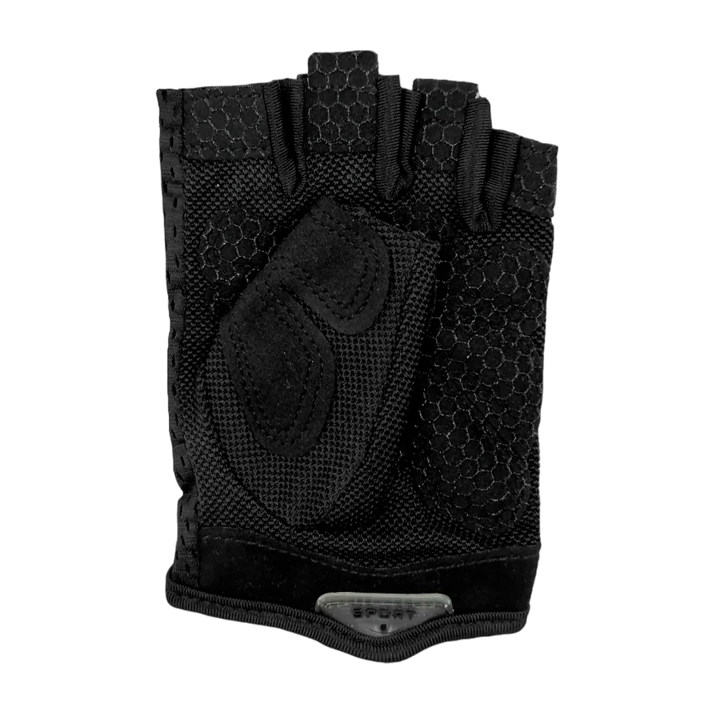 Par de guantes cortos sin dedos ajustables de licra con velcro para hacer ejercicio / ty411