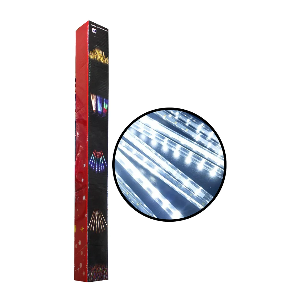 Paquete 8 tubos de luz led tipo lluvia de meteoritos rgb 240 leds / led240dc-6t