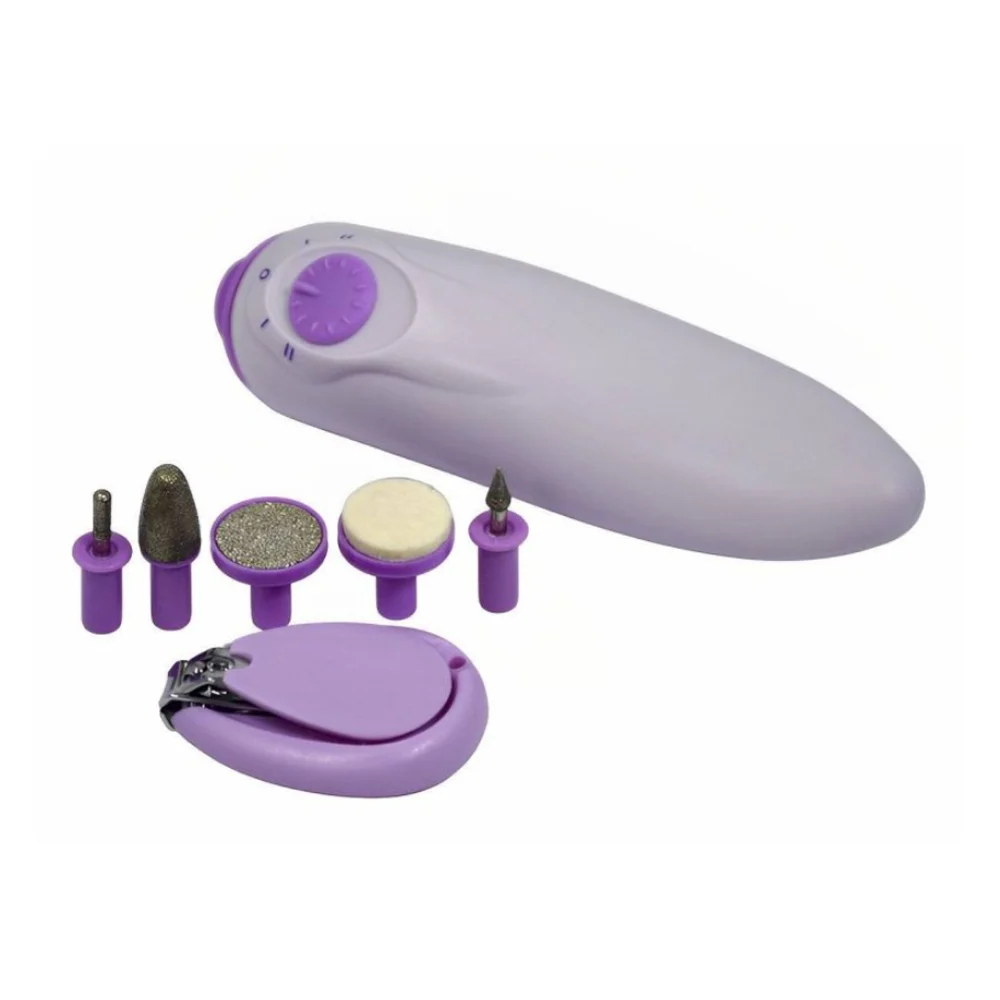 Set de manicura 7 en 1 con cabezales intercambiables y lámpara para uñas / showell / manicure set & nail dryer / tz-2329