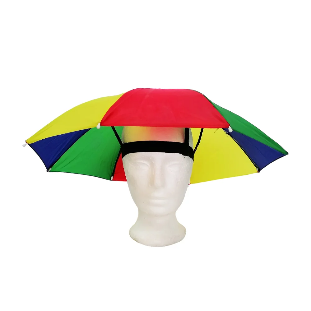 Paraguas sombrilla con resorte para cabeza, diseño multicolor 30cm / 223613