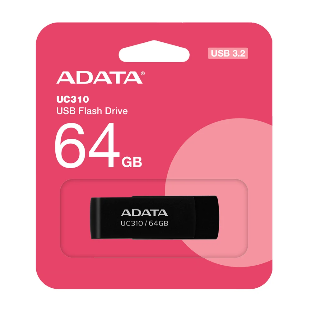 Memoria usb 3.2 adata con lectura de 100mb/s, color negro / ac310
