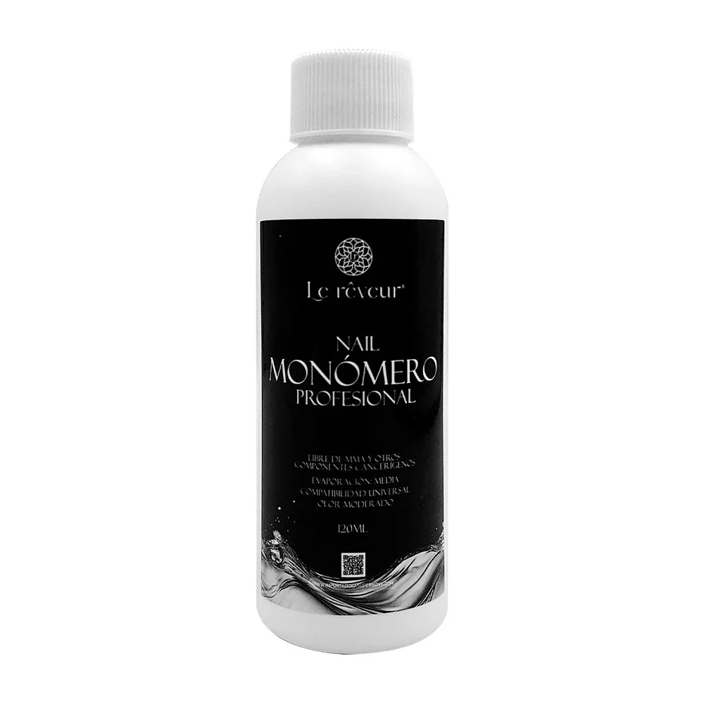 1pza Pomo pequeño de monómero para uñas acrílicas, para uso profesional, variedad de funciones / le reveur / 120ml