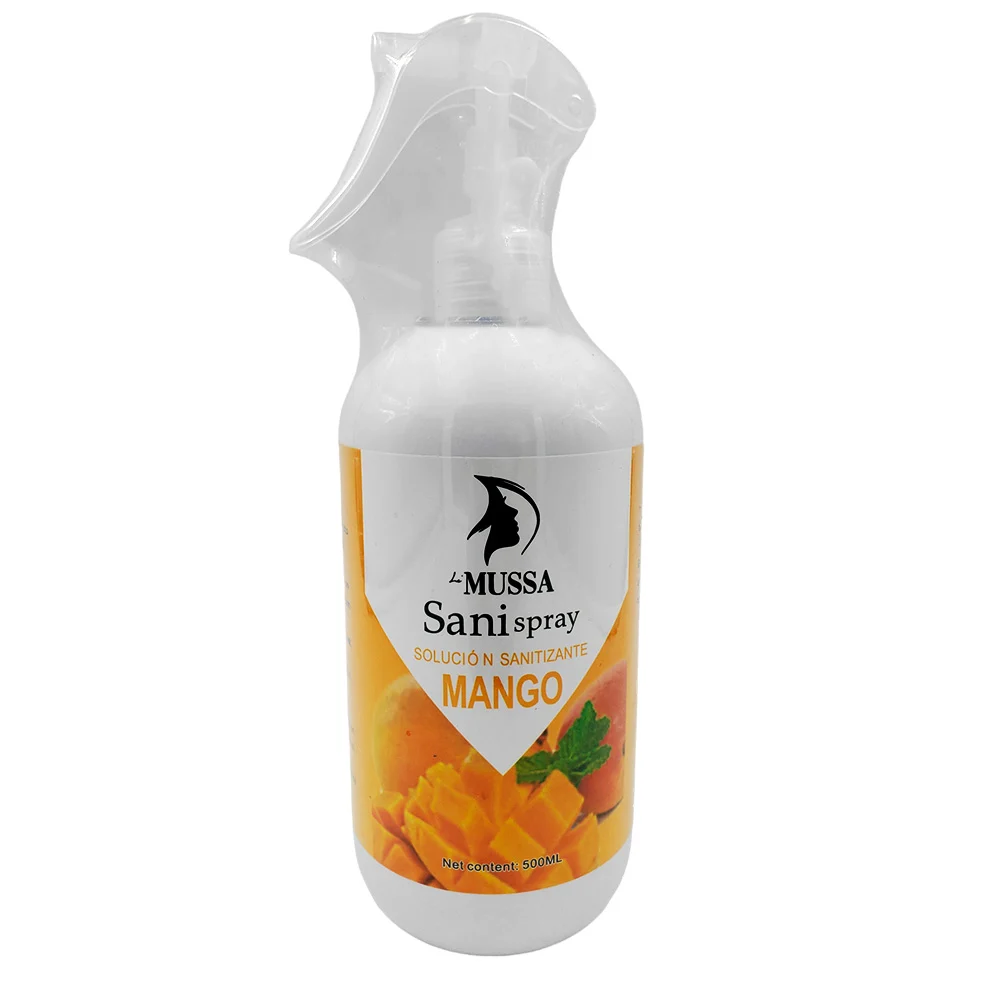 Solución sanitizante mussa con extracto de mango para uñas, 500ml / sani spray
