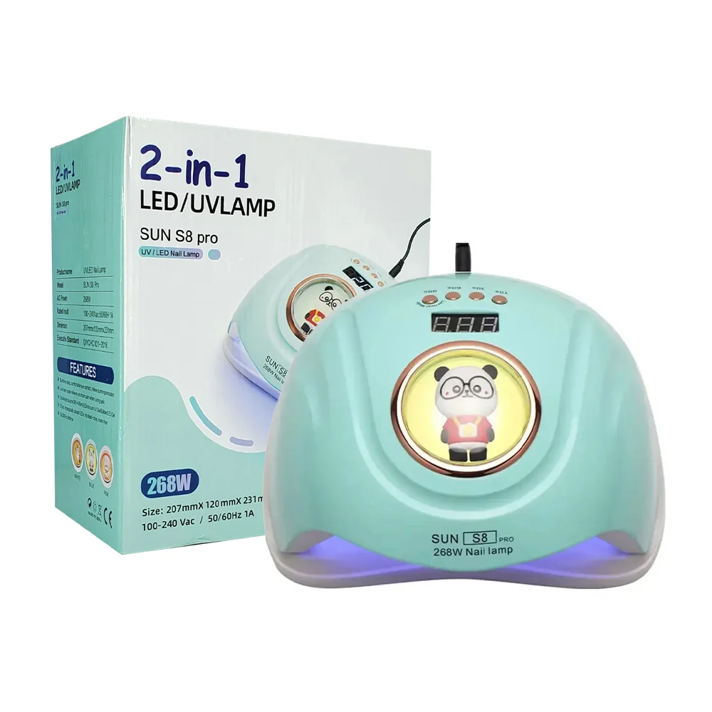 Lámpara led 2 en 1 para secado de uñas con diseño de animalito encapsulado 268 watts, variedad de modelos