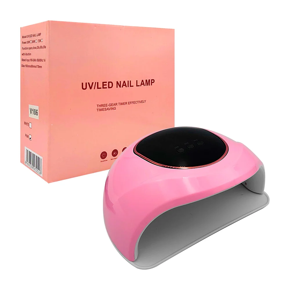 Lámpara led uv para secado de uñas, 183x86x176mm, variedad de colores / uv led nail lamp / v106
