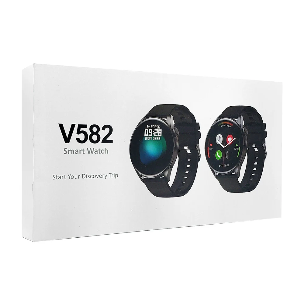 Smart watch redondo con correa de silicona y cargador, variedad de colores / v582