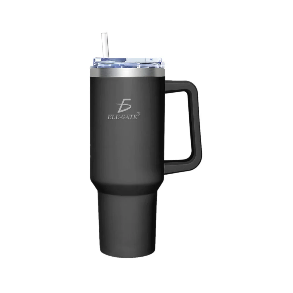 Vaso termo liso con capacidad de 1200ml + asa, tapadera y popote, variedad de colores