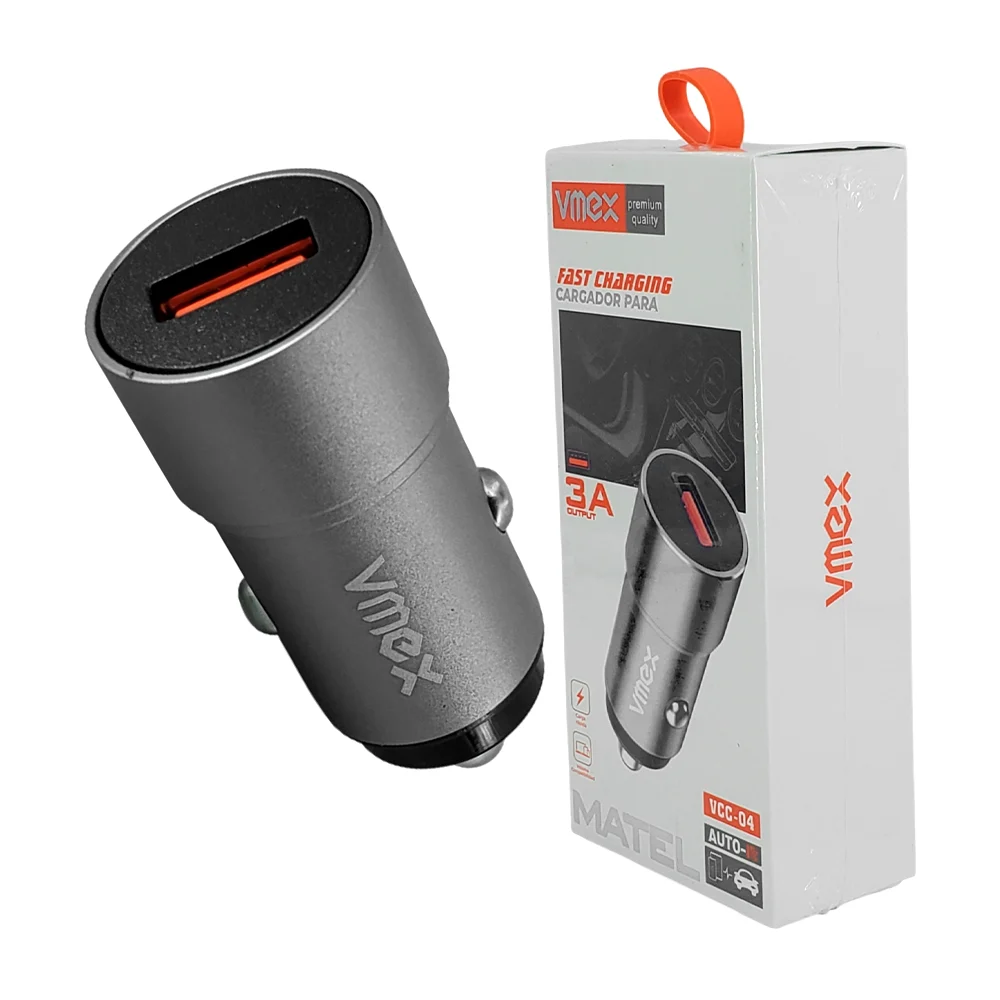 Plug cargador vmex con puerto usb de 3a, para carro automóvil / 120140