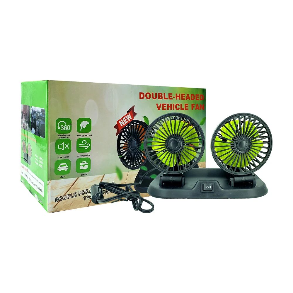 Ventilador plegable con doble cabezal y 2 velocidades para vehículo / double-headed / hl-ven8684