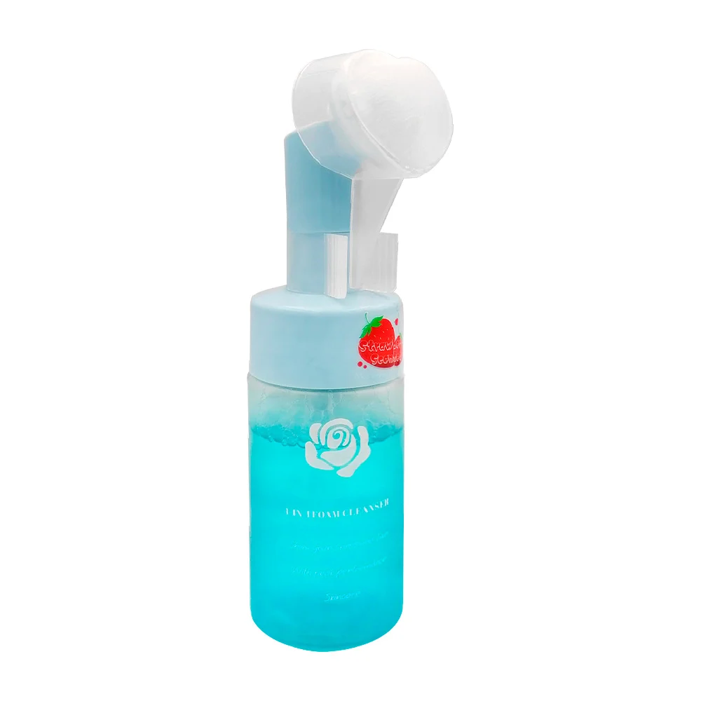Mousse limpiador facial 4 en 1 en espuma con hialurónico y cepillo en forma de corazón, 100ml / vogirlog / love & roses