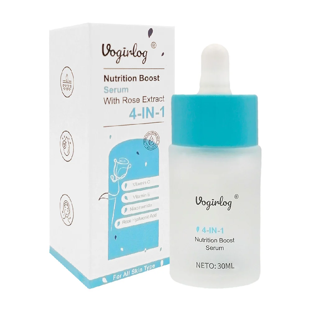 Suero facial hidratante 4 en 1 con extracto de rosa, 30ml / vogirlog / nutrition boost