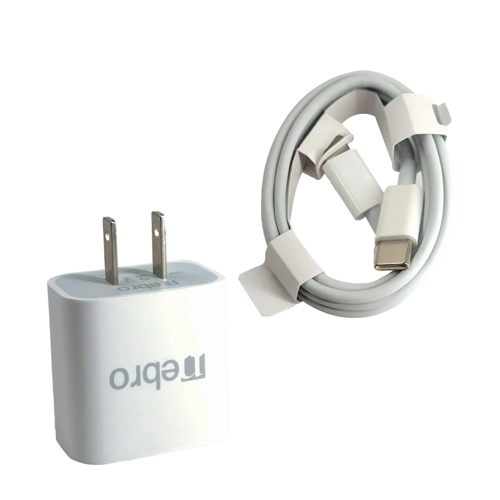 Combo cargador con cable entrada tipo c a tipo c de 1 metro / nebro / w&z