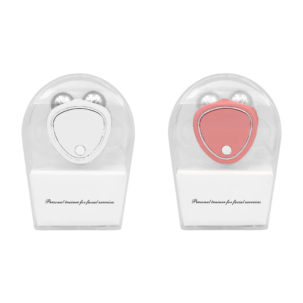 Masajeador facial en forma triangular con rodillos de microcorriente, variedad de colores / s-022 / ks-26r