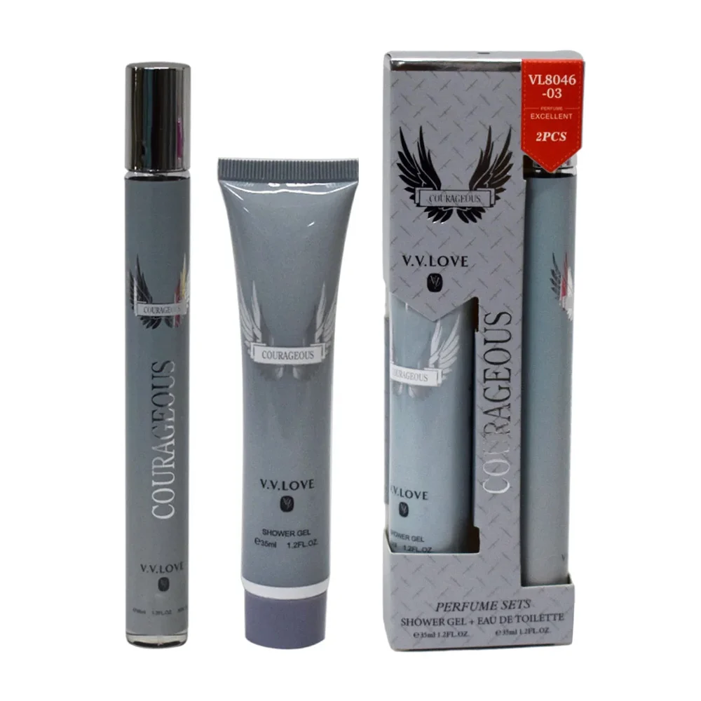 Kit gel de ducha + fragancia courageous para hombre, 35ml / vl8046-03