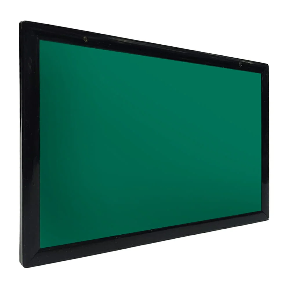 Pizarra pizarrón chico rectangular color verde con marco negro, 30x20cm