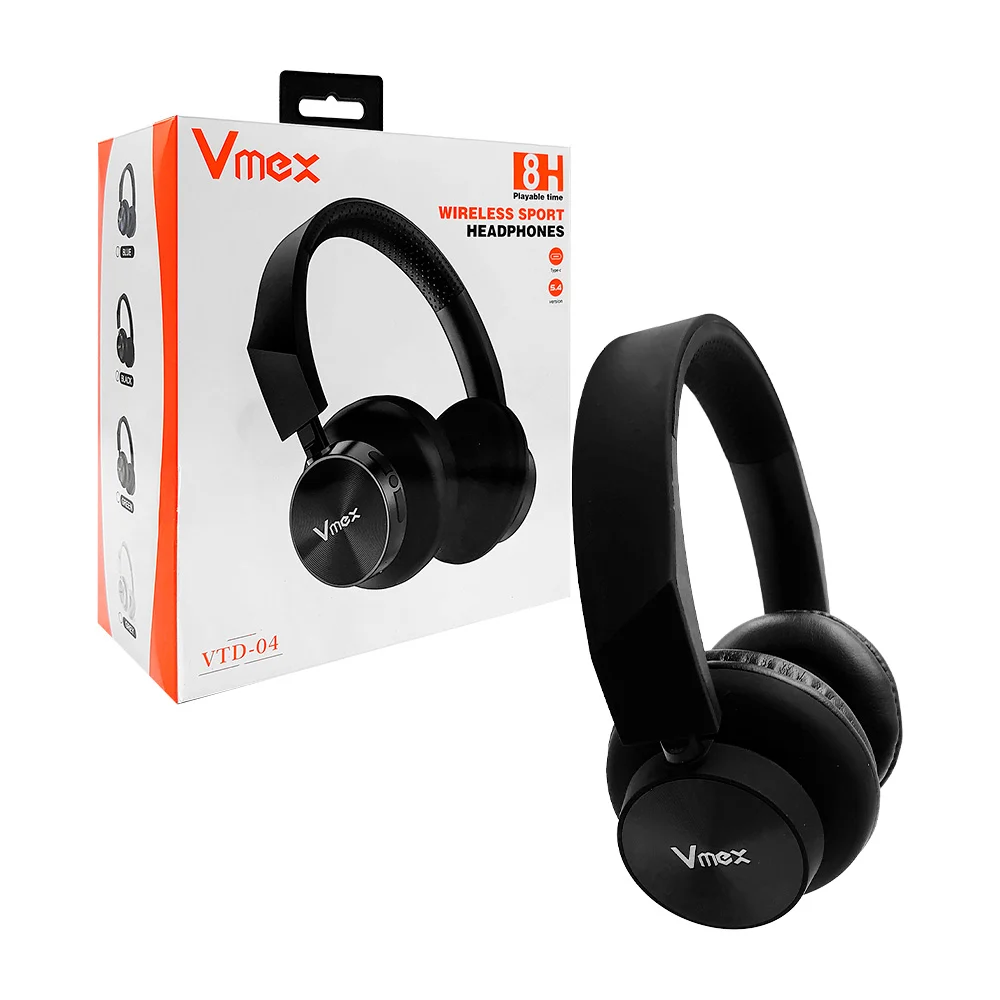 Audífonos diadema inalámbrica vmex con ranura para sd y cable auxiliar, variedad de colores / 202297