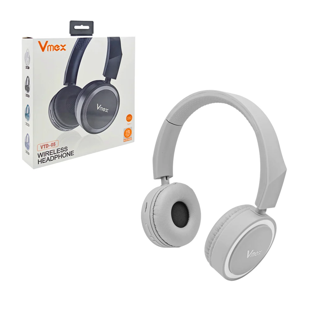 Audífonos diadema inalámbrica vmex con ranura para sd y cable auxiliar, variedad de colores / 202310