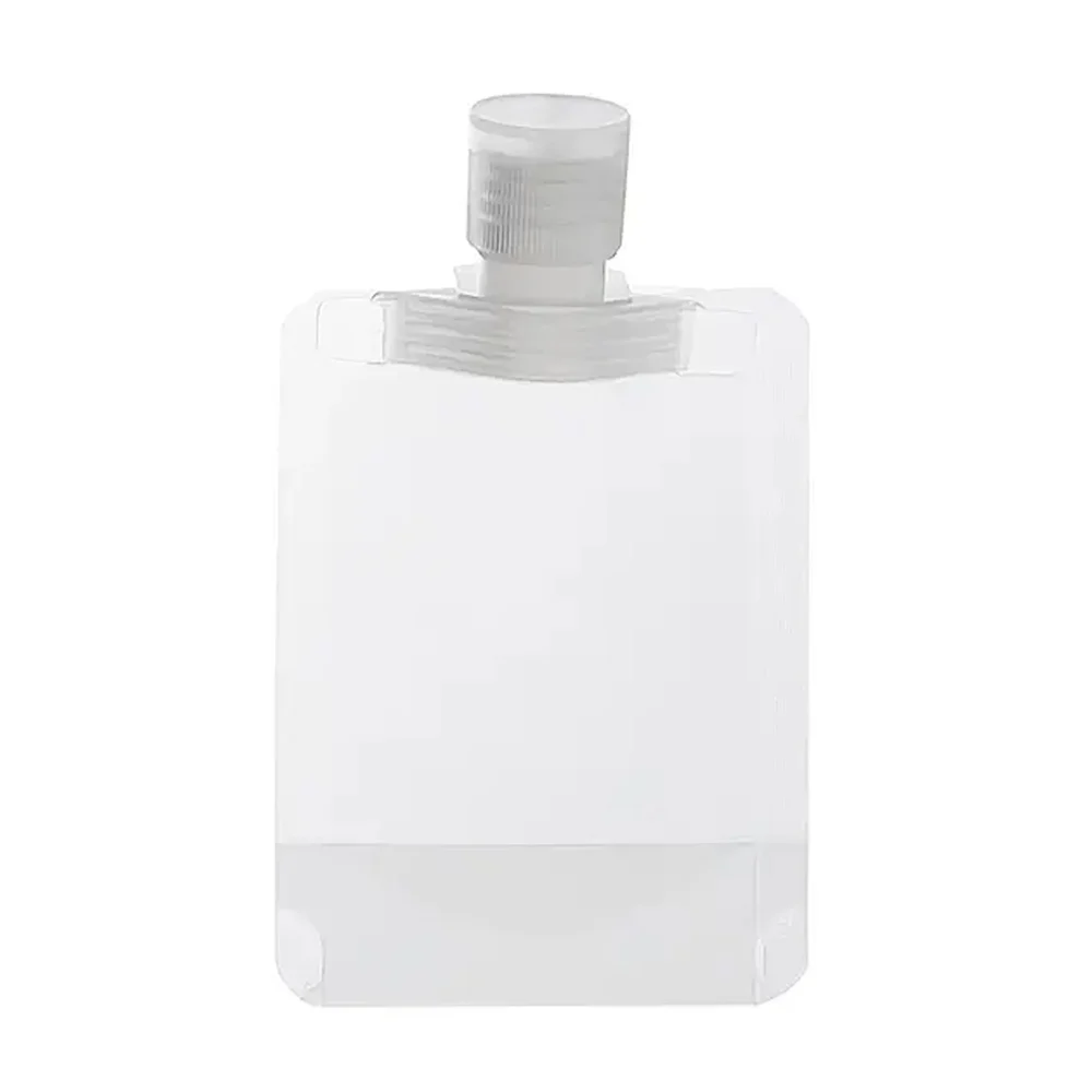 Bolsa de plástico transparente para envasar productos de uso personal, de 100ml ideal para viajes, con tapa antiderrames