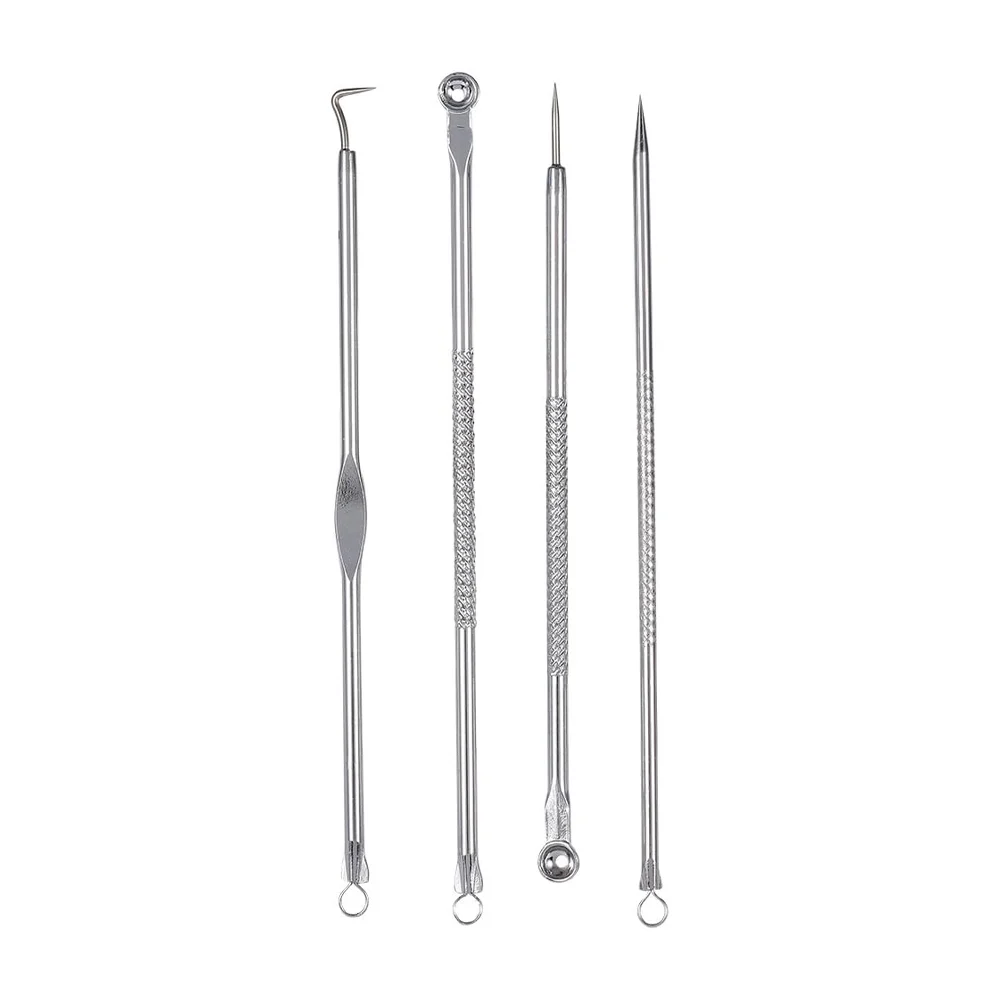 Estuche con 4 herramientas para eliminar espinillas y remover puntos negros / 290121