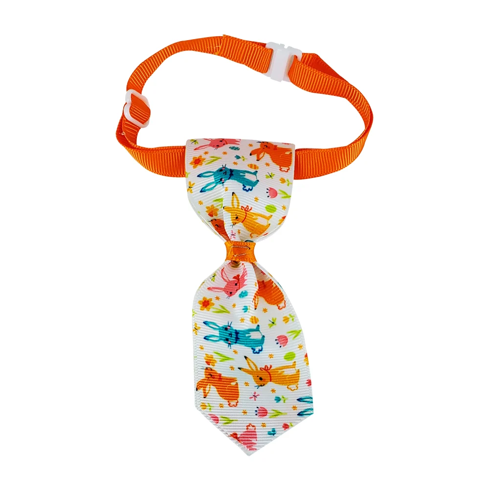 1pza Mini corbata con diseño animado de tela ajustable para mascota de talla chica, variedad de colores / wc013