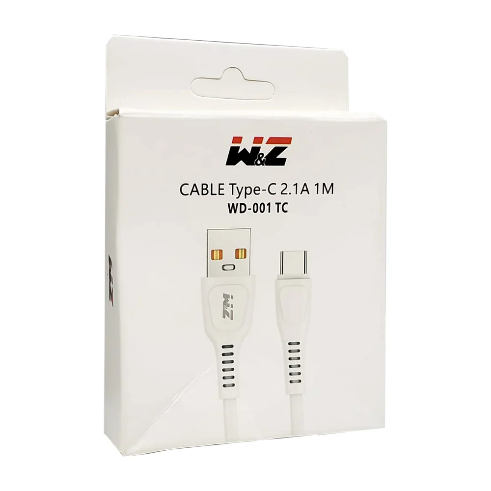 Cable adaptador de 1 metro w&z con entrada tipo c o v8 para carga de 2.1a / w&z / wd-001 v8