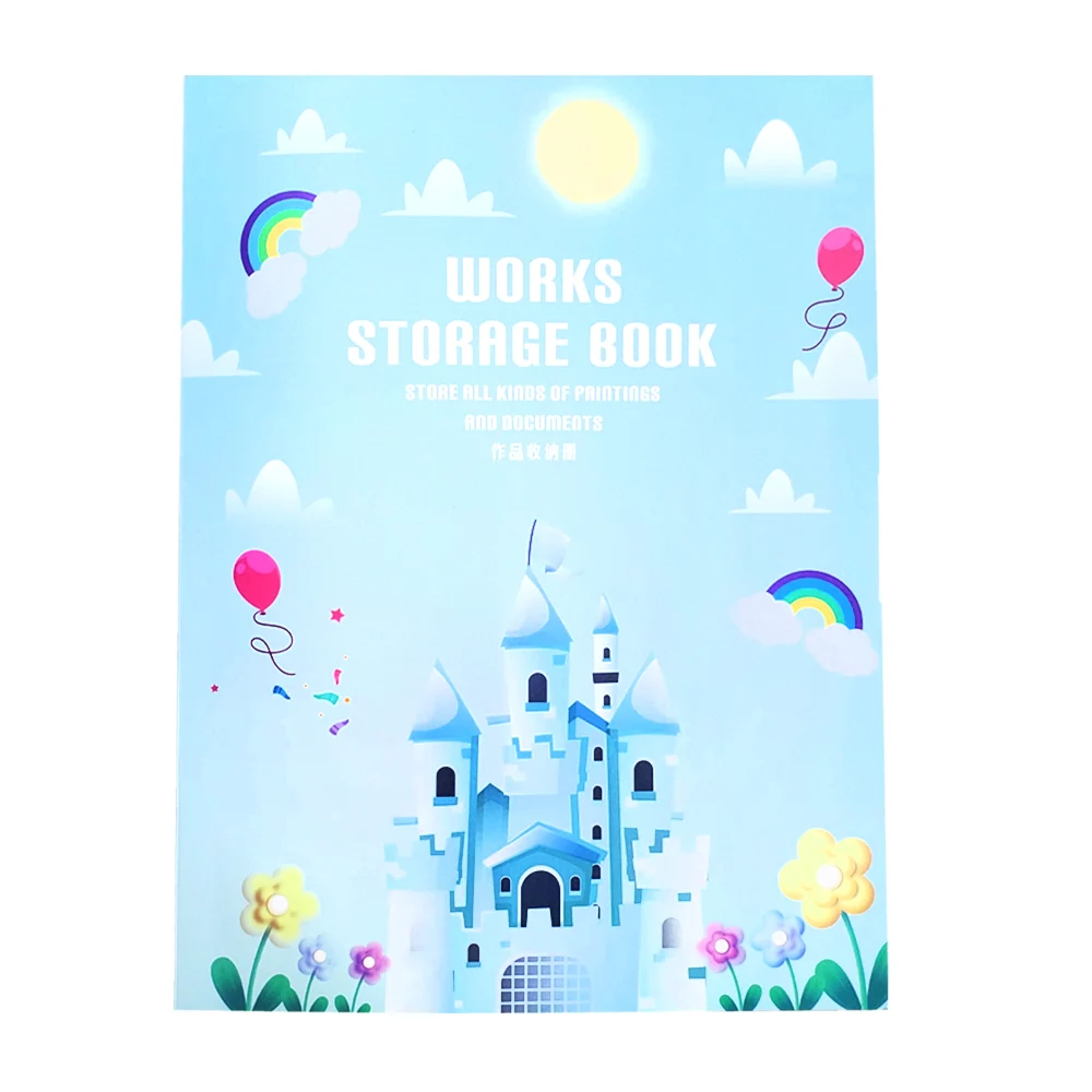 Folder/carpeta tipo recopilador con 30 hojas transparentes para documentos y estampado animado infantil works storage book, variedad de diseños / 9150