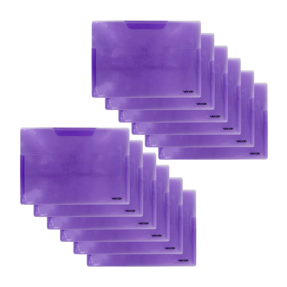 Paquete con 12 folders / carpetas de plástico, variedad de colores / wd 9325